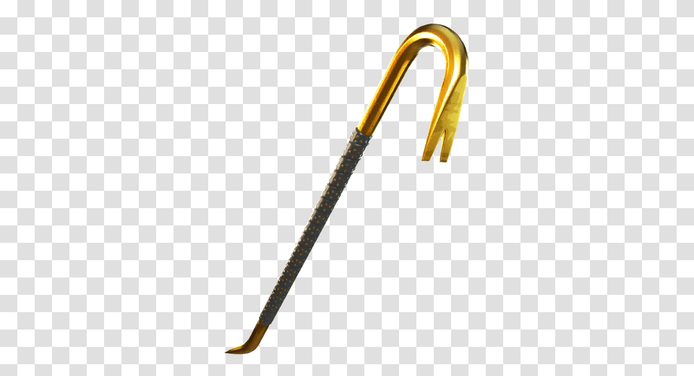 Gold Crow - Fortnite Pickaxe Skin Tracker Gold Crow Pickaxe, Arrow, Symbol, Weapon, Trombone Transparent Png