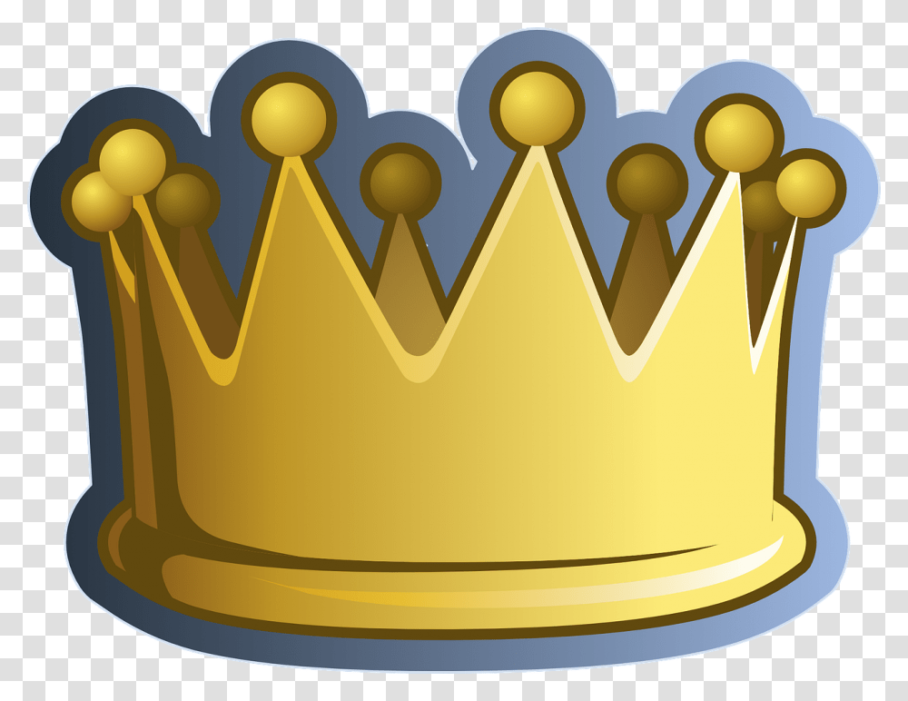 Gold Crown Christian With A Kings Icon Clipart Crown, Accessories, Accessory, Jewelry, Birthday Cake Transparent Png