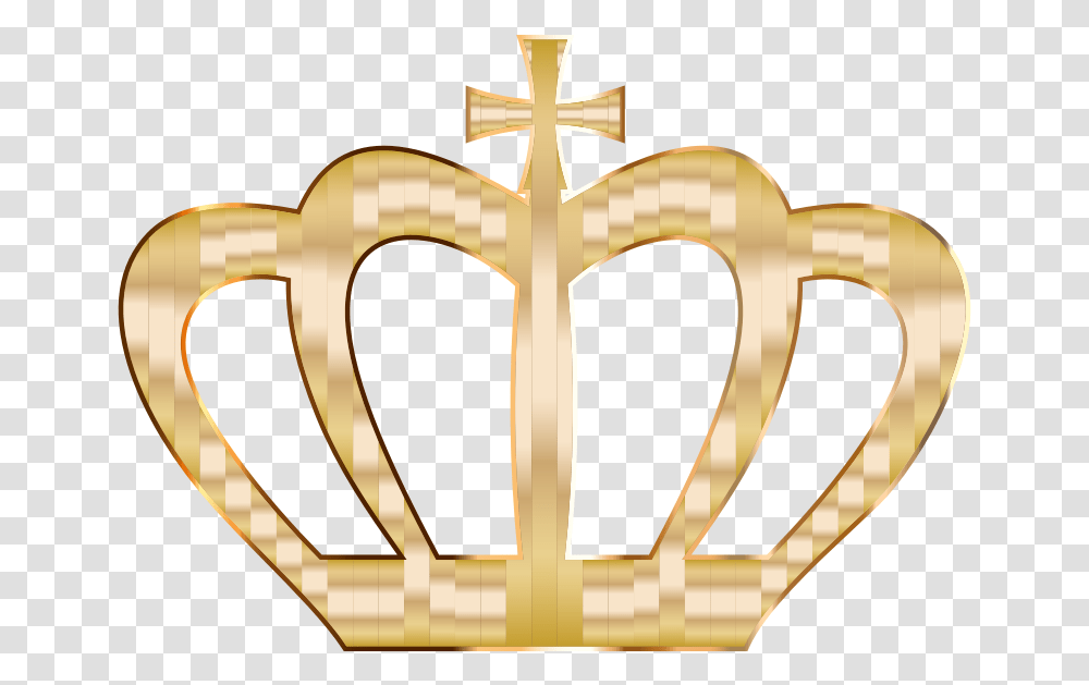 Gold Crown No Background Clipart Gold Crown With Cross, Jewelry, Accessories Transparent Png