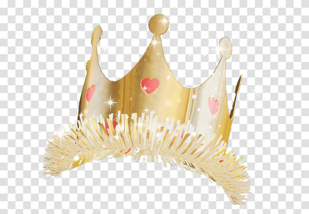 Gold Crown Queen Glitter Golden Goldcrown Freetoedit, Apparel, Party Hat, Lamp Transparent Png