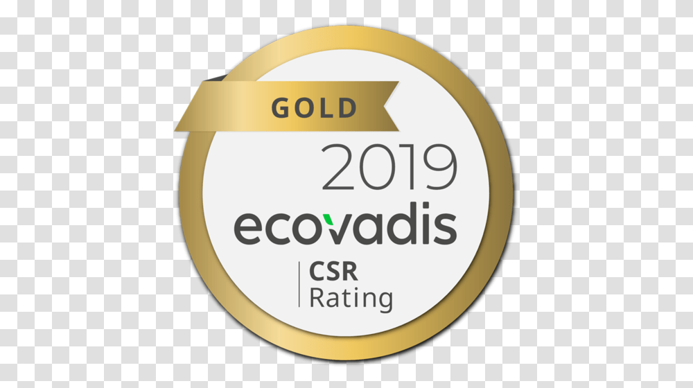 Gold Csr Rating From Ecovadis Csr Ecovadis Gold 2018, Label, Tape, Outdoors Transparent Png