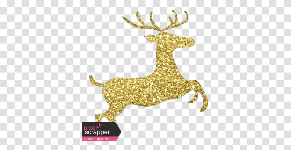 Gold Deer Graphic Gold Deer, Antler, Wildlife, Mammal, Animal Transparent Png