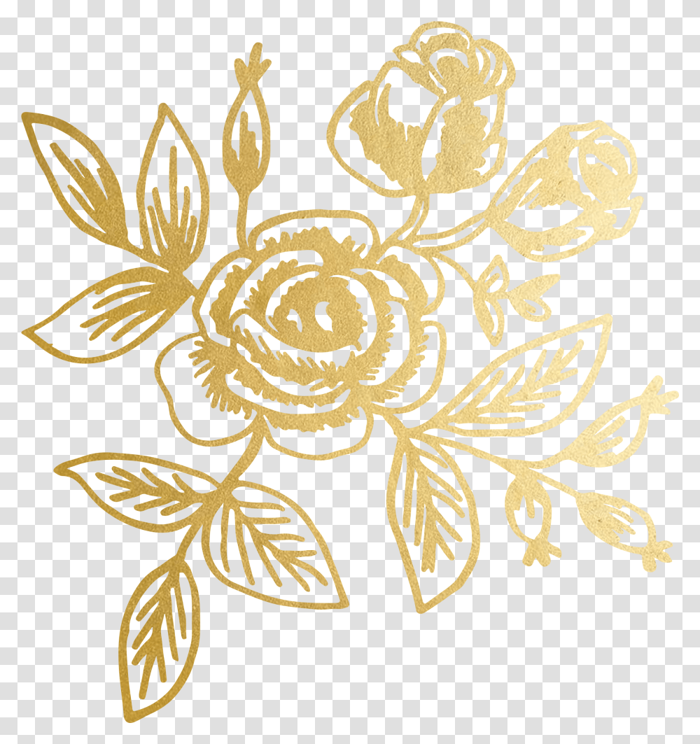 Gold Designs On Paper, Floral Design, Pattern Transparent Png