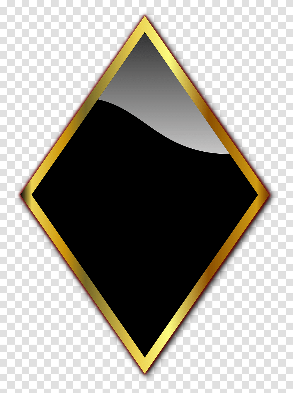 Gold Diamond Shape Clipart, Road Sign, Triangle Transparent Png