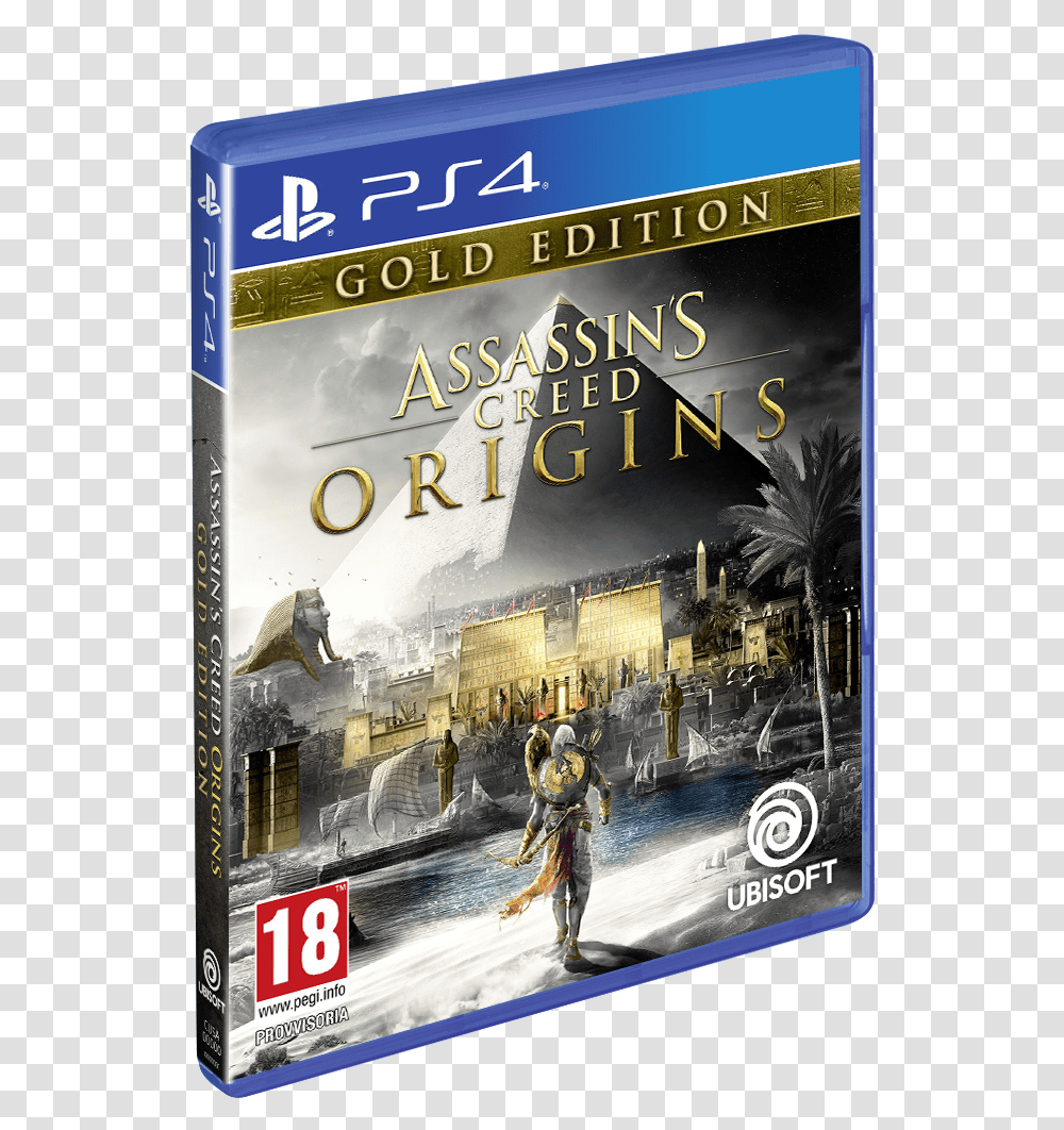 Gold Digital Edition Assassin's Creed Origins Ps, Poster, Advertisement, Person, Book Transparent Png