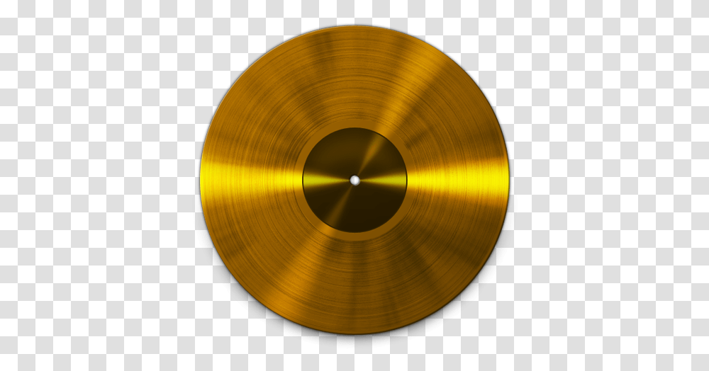 Gold Disc Gold Vinyl Record, Lamp, Gong, Musical Instrument Transparent Png