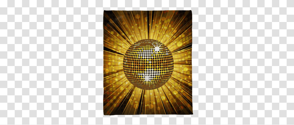 Gold Disco Ball Light Burst And Mosaic Sparkling Gold Disco Ball, Lamp, Art, Dome, Architecture Transparent Png