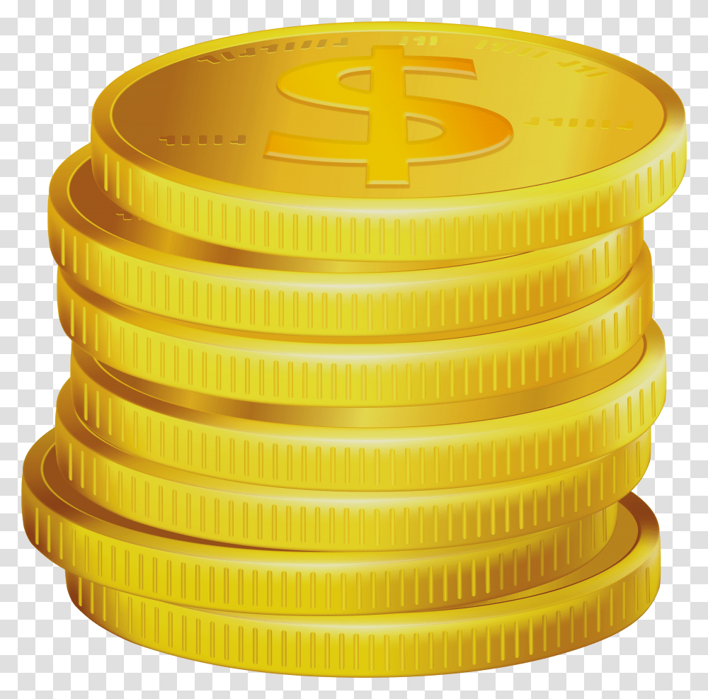 Gold Dollar Coins Clipart Transparent Png