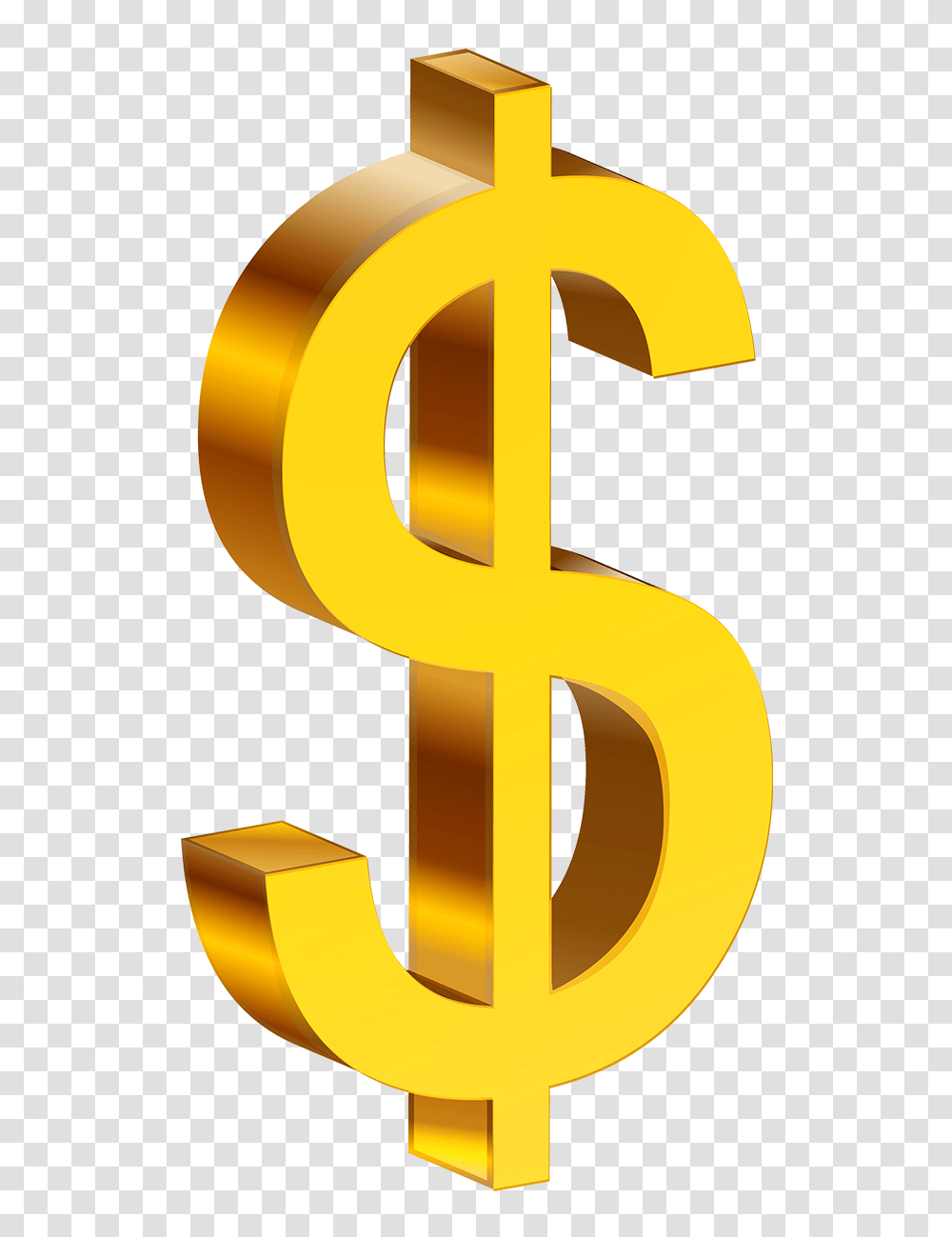 Gold Dollar, Number, Cross Transparent Png