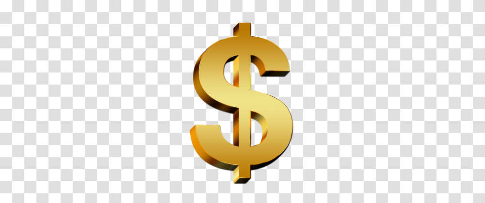 Gold Dollar Pic, Number, Cross Transparent Png