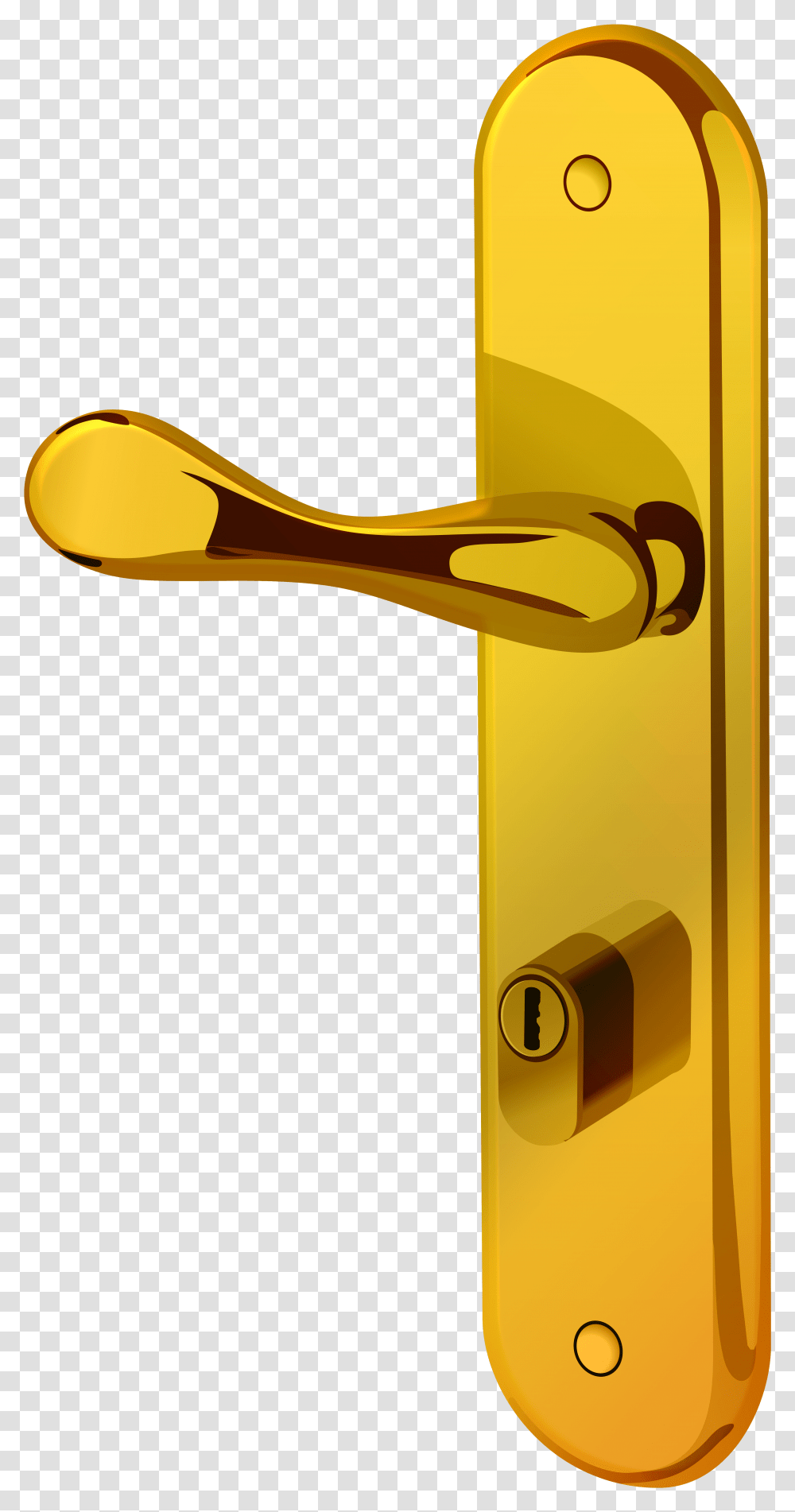 Gold Door Handle Clip Art Door Handle Clipart, Cutlery, Hammer, Tool, Spoon Transparent Png