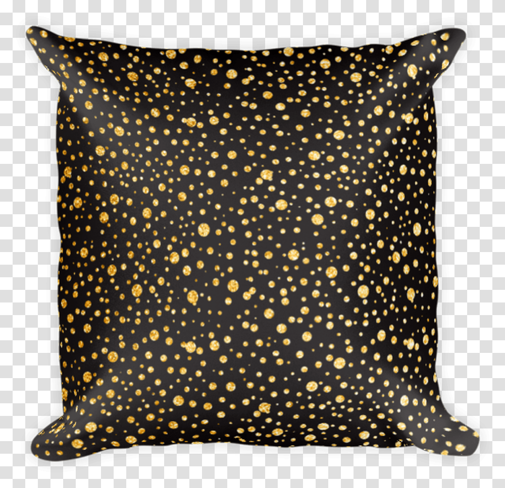 Gold Dots Throw Pillow, Cushion, Rug Transparent Png