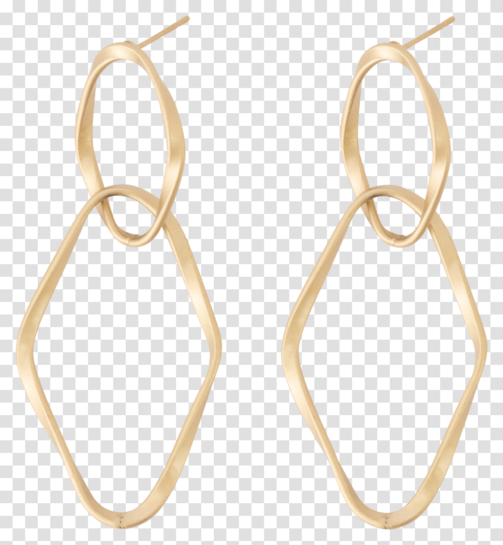 Gold Double Diamond Shape Hoop Earrings Earrings Transparent Png