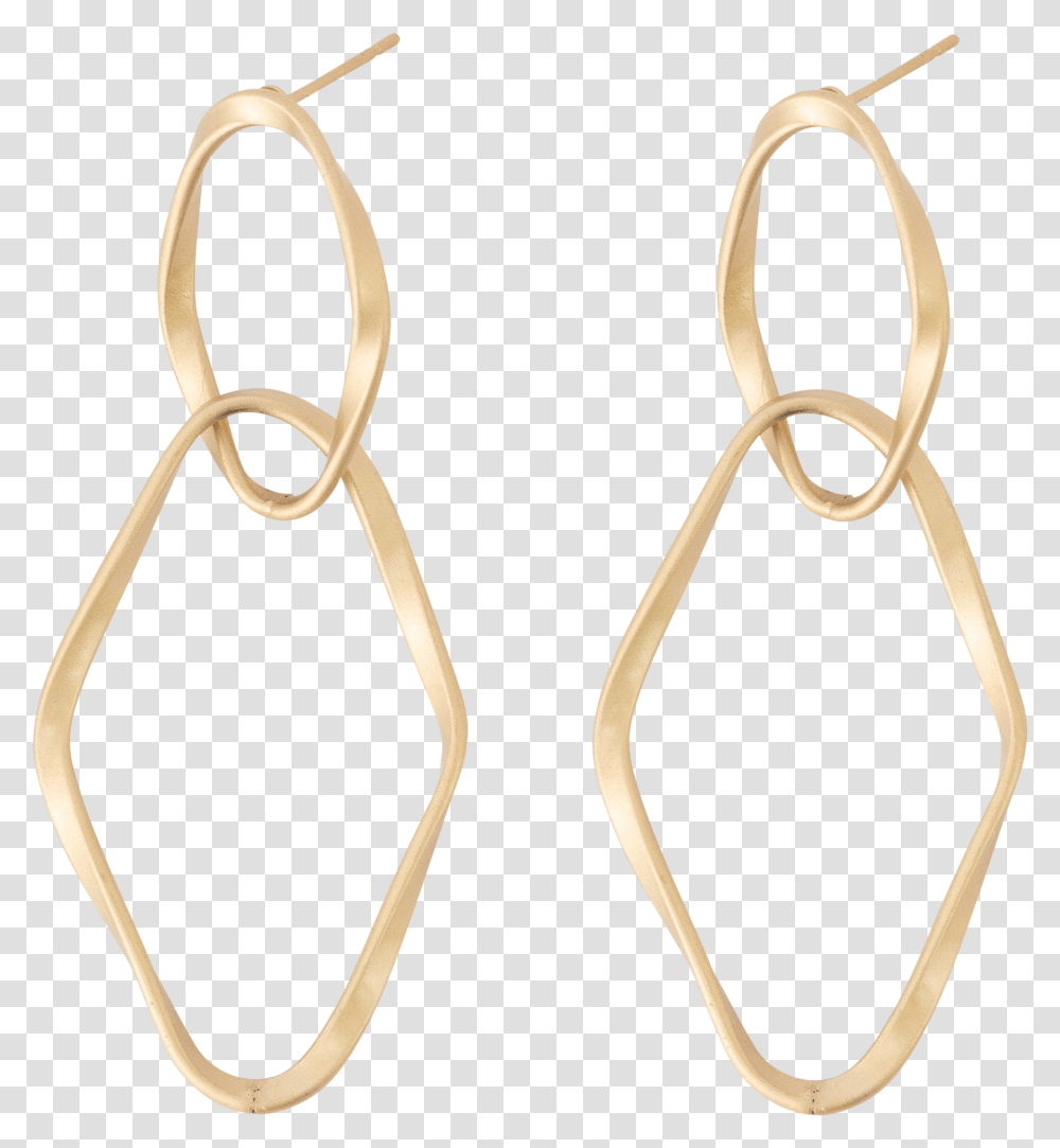 Gold Double Diamond Shape Hoop Earrings Solid, Knot Transparent Png