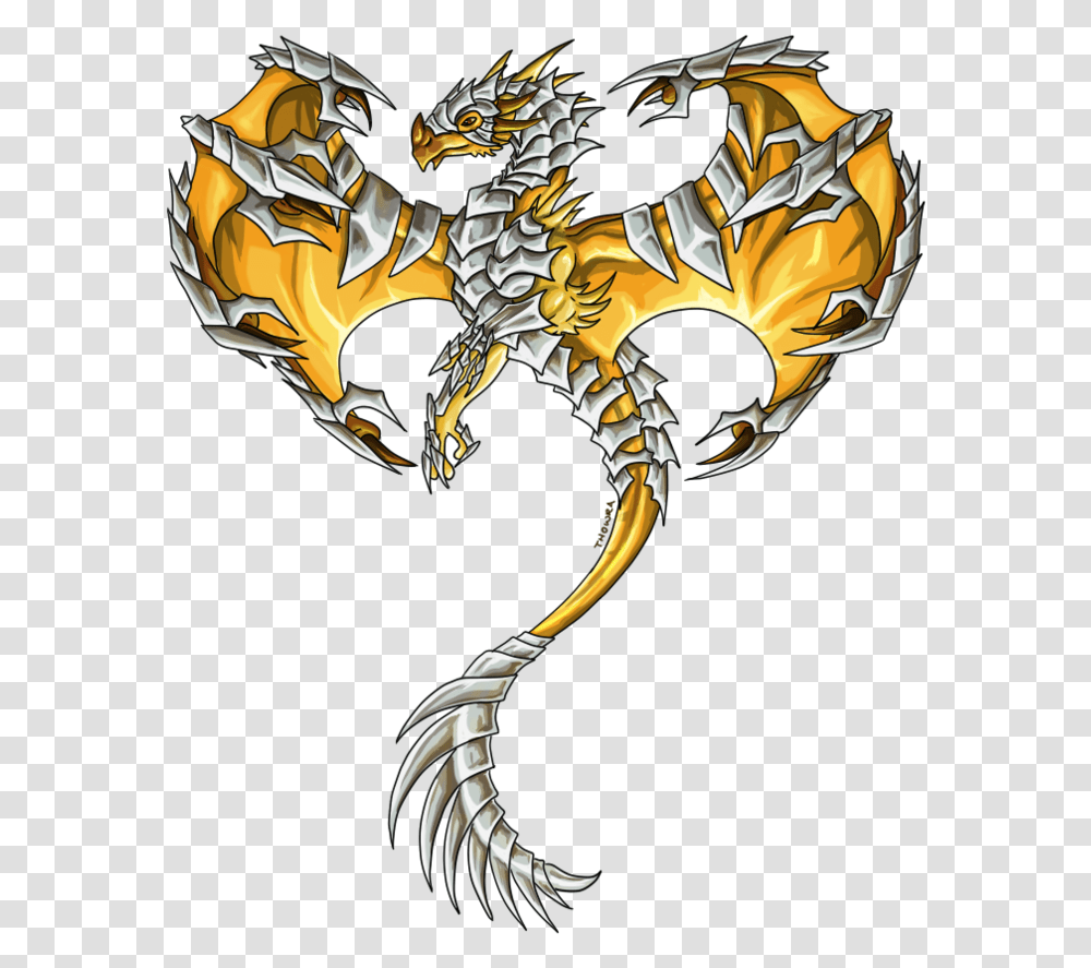 Gold Dragon Gold And Silver Dragon Transparent Png