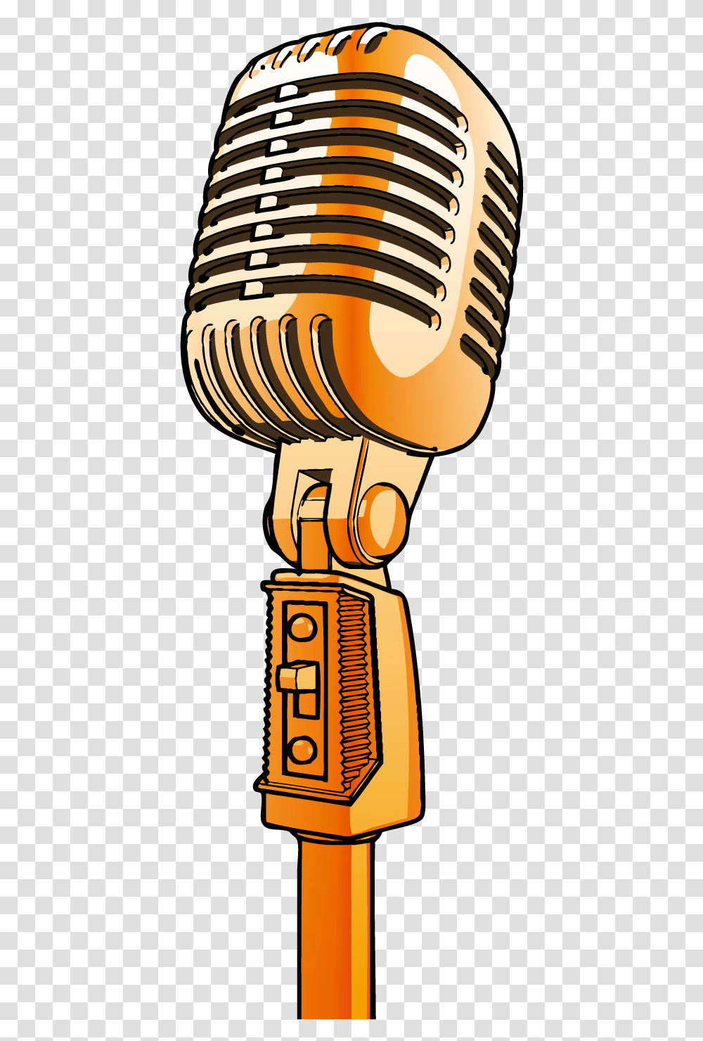 Gold Drawing Microphone Microphone Drawing, Trophy, Fire Hydrant, Musical Instrument Transparent Png