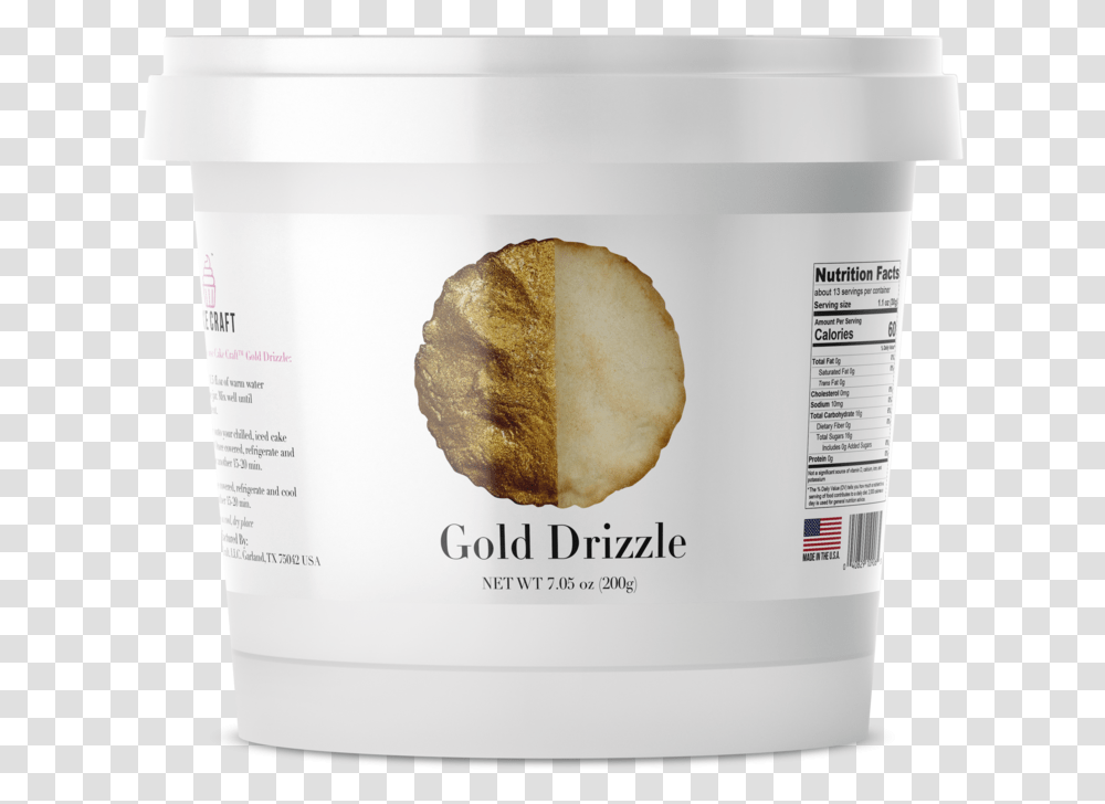 Gold Drizzle - Cake Craft Flakes, Bread, Food, Bucket, Box Transparent Png