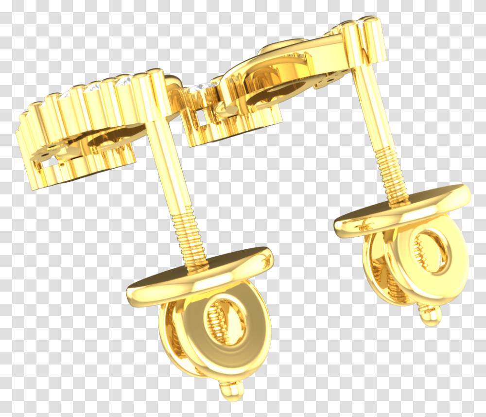 Gold Earrings 0 2ct Natural Round Diamond Ladies Circle, Bronze, Building, Architecture, Mansion Transparent Png