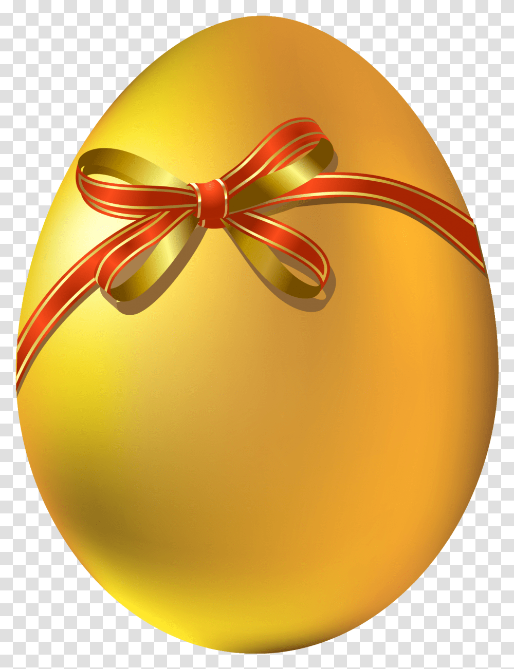 Gold Easter Egg With Red Bow Clipart Images Of Easter Eggs, Food, Lamp, Balloon Transparent Png