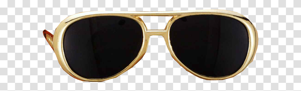Gold Elvis Glasses Everyday Carry, Accessories, Accessory, Sunglasses Transparent Png