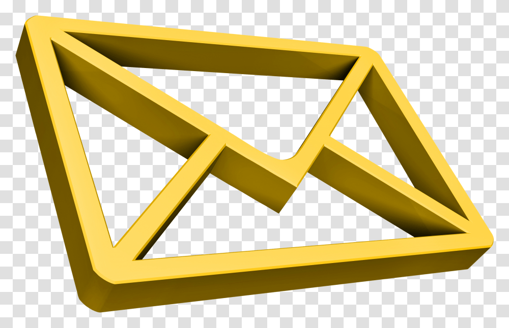 Gold Email Icon Dpc Gold Email Icon, Triangle, Label Transparent Png
