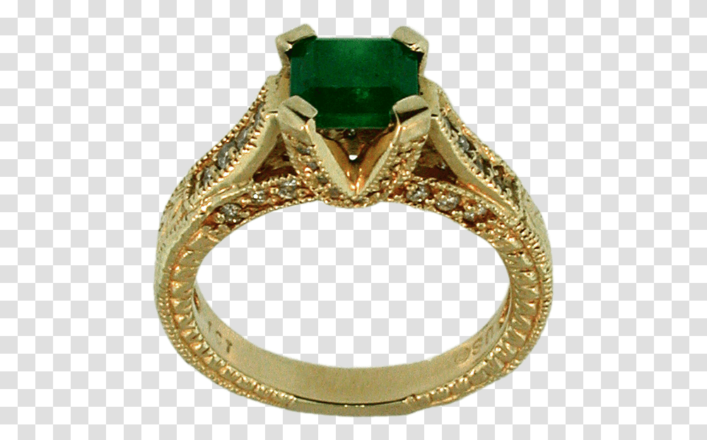 Gold Emerald Ring Engagement Ring, Accessories, Accessory, Jewelry, Gemstone Transparent Png