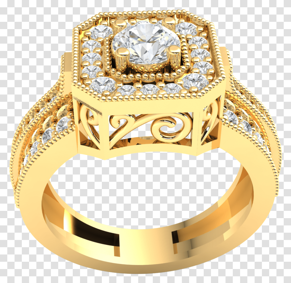 Gold Engagement Ring 1 2ctw Natural Round Diamond Pre Engagement Ring, Accessories, Accessory, Jewelry, Wedding Cake Transparent Png