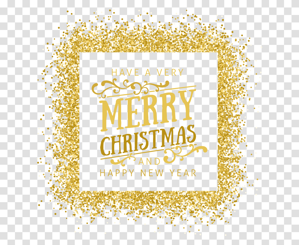 Gold Euclidean Vector New Year Clip Art Merry Christmas Happy New Year, Confetti, Paper, Diwali Transparent Png