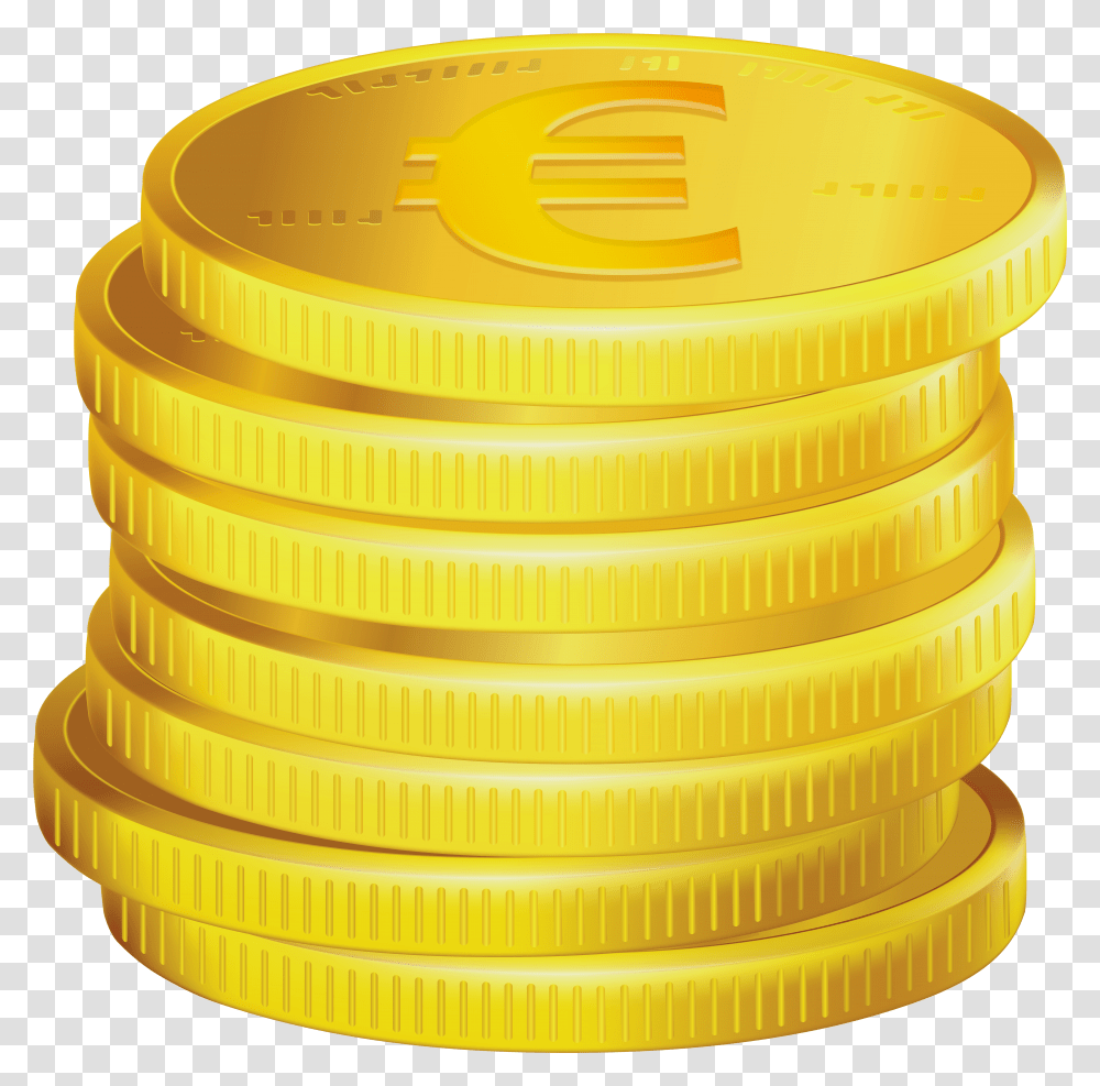Gold Euro Coins Clipart Transparent Png