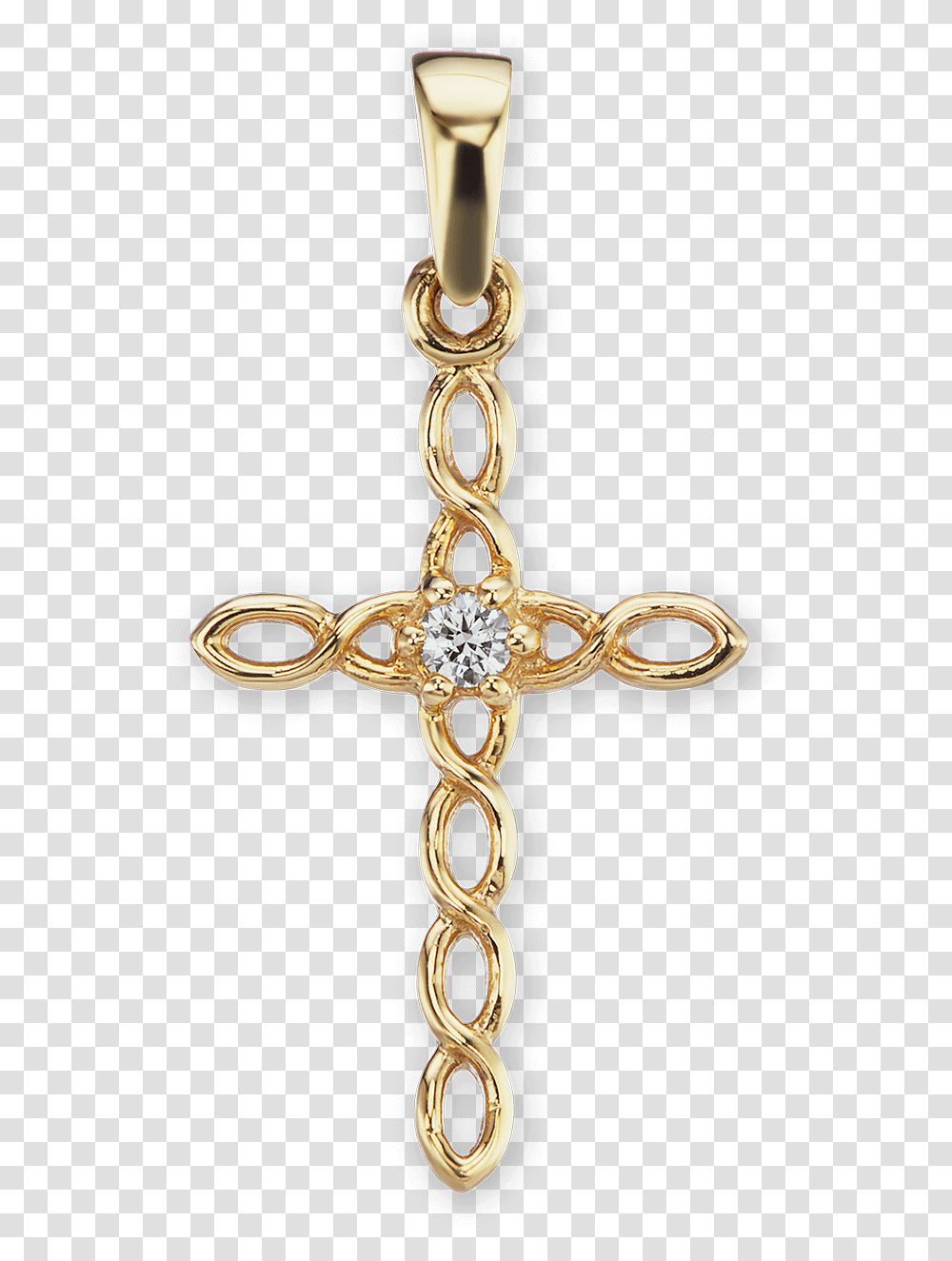 Gold Filigree Cross Pendant With Diamond Roberto Coin Cross Necklace, Crucifix, Gemstone, Jewelry Transparent Png