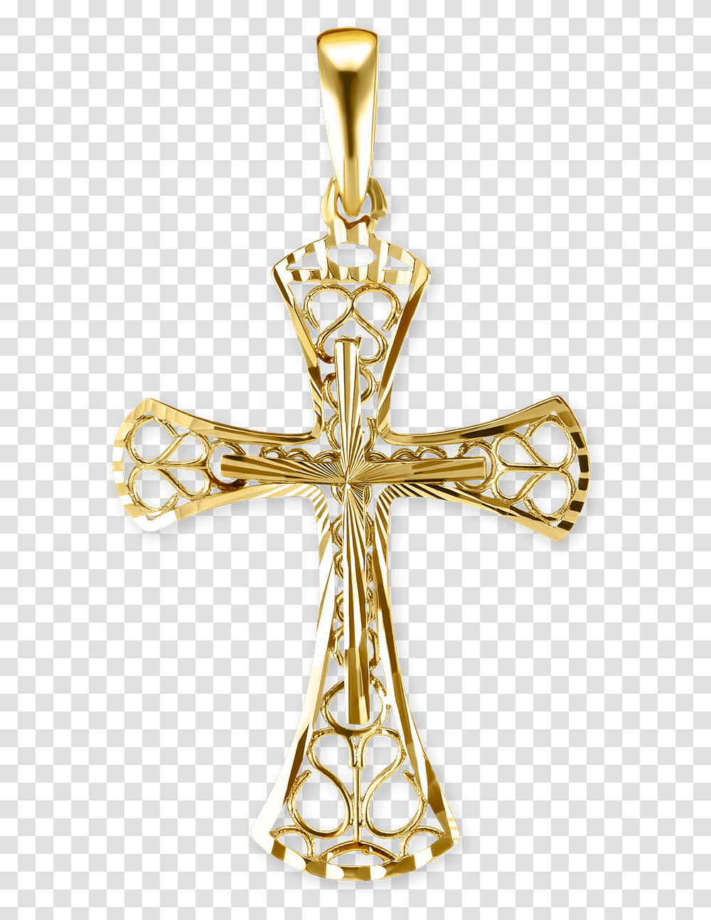 Gold Filigree Cross Pendant Zales Gold Diamond Cross, Crucifix Transparent Png