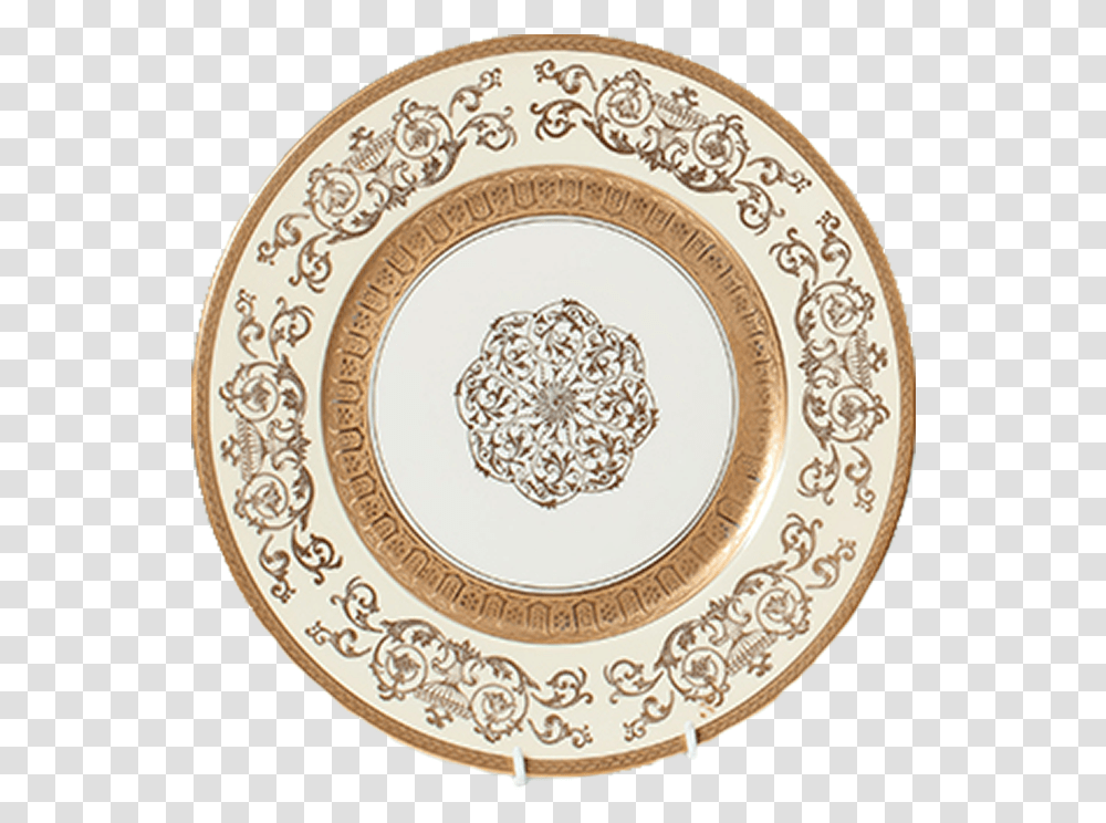 Gold Filigree Dinner Plates Old Form Of Compass, Platter, Dish, Meal, Food Transparent Png