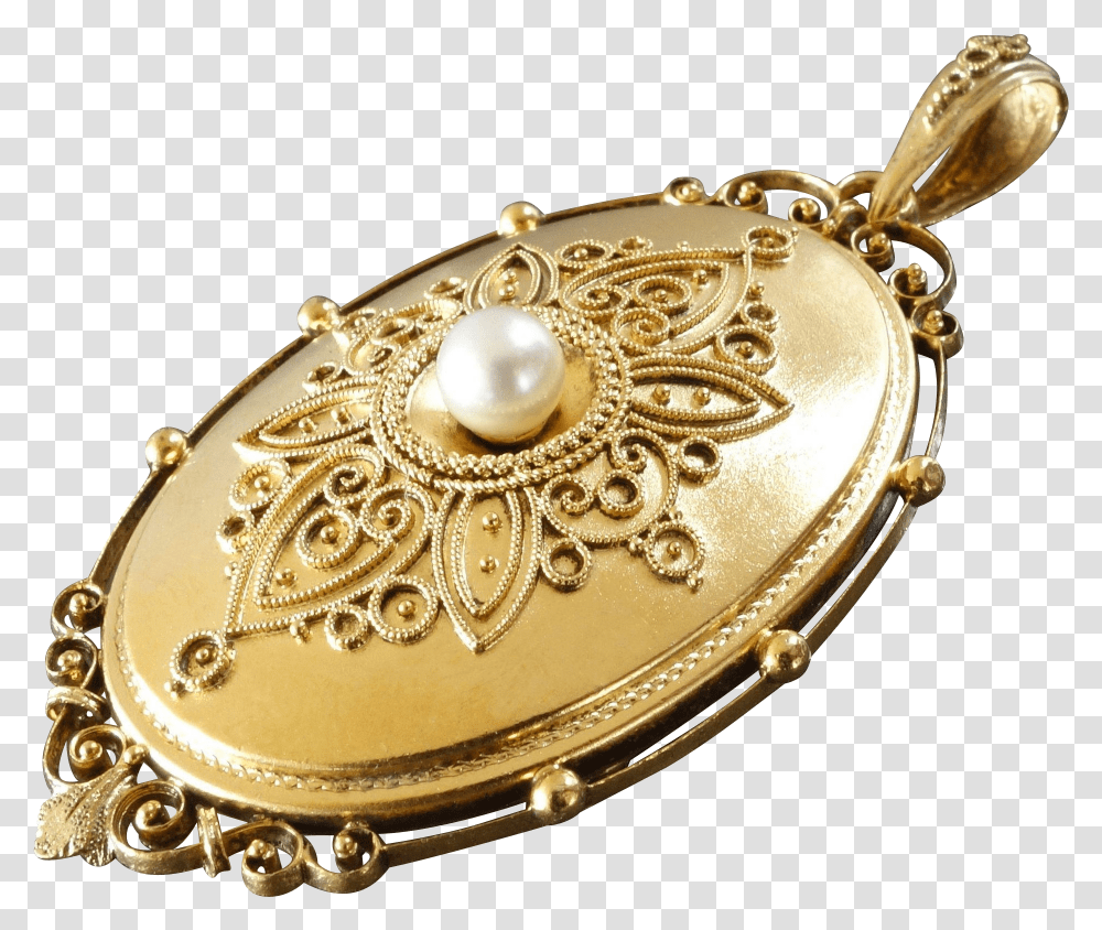 Gold Filigree Vintage Gold Pearl Locket, Accessories, Accessory, Jewelry, Pendant Transparent Png