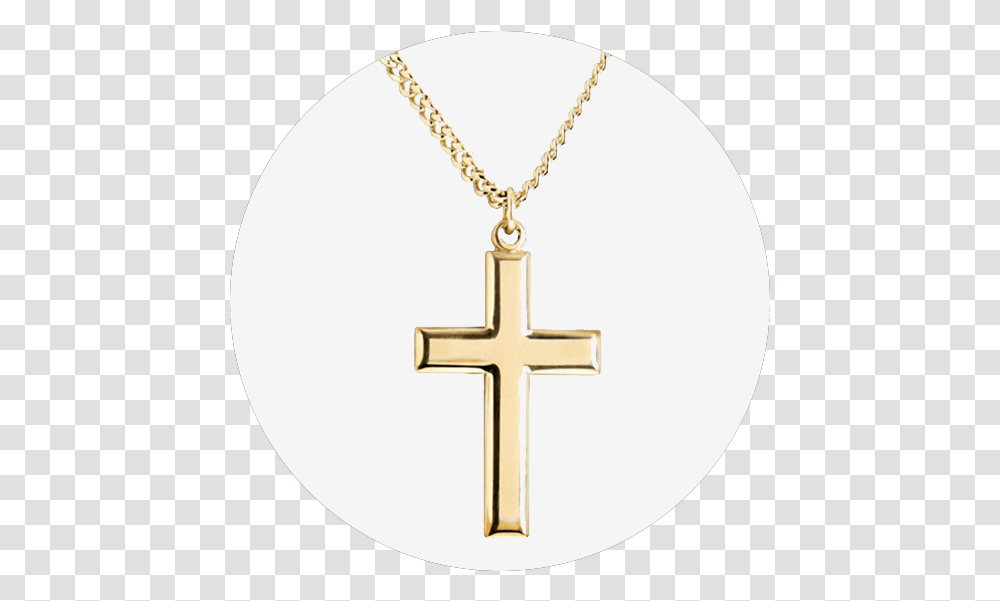 Gold Filled 14k Cross Necklace 14 Karat Gold Chain Men, Symbol, Crucifix, Pendant Transparent Png