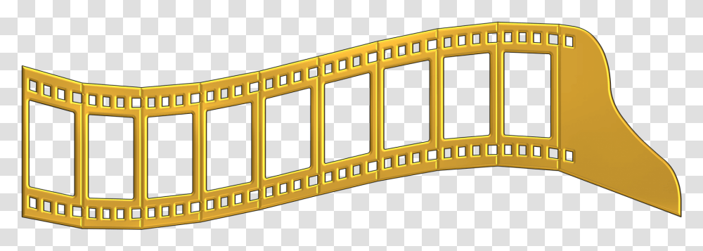 Gold Film Reel, Railing, Bridge, Building, Buckle Transparent Png