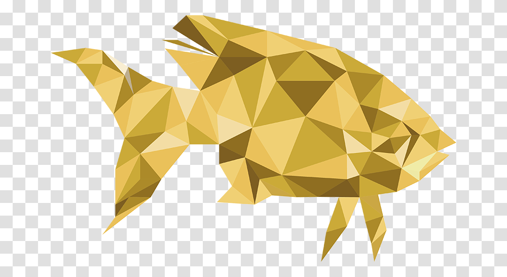 Gold Fish Wall Sticker Pesce Geometrico, Paper, Rug Transparent Png