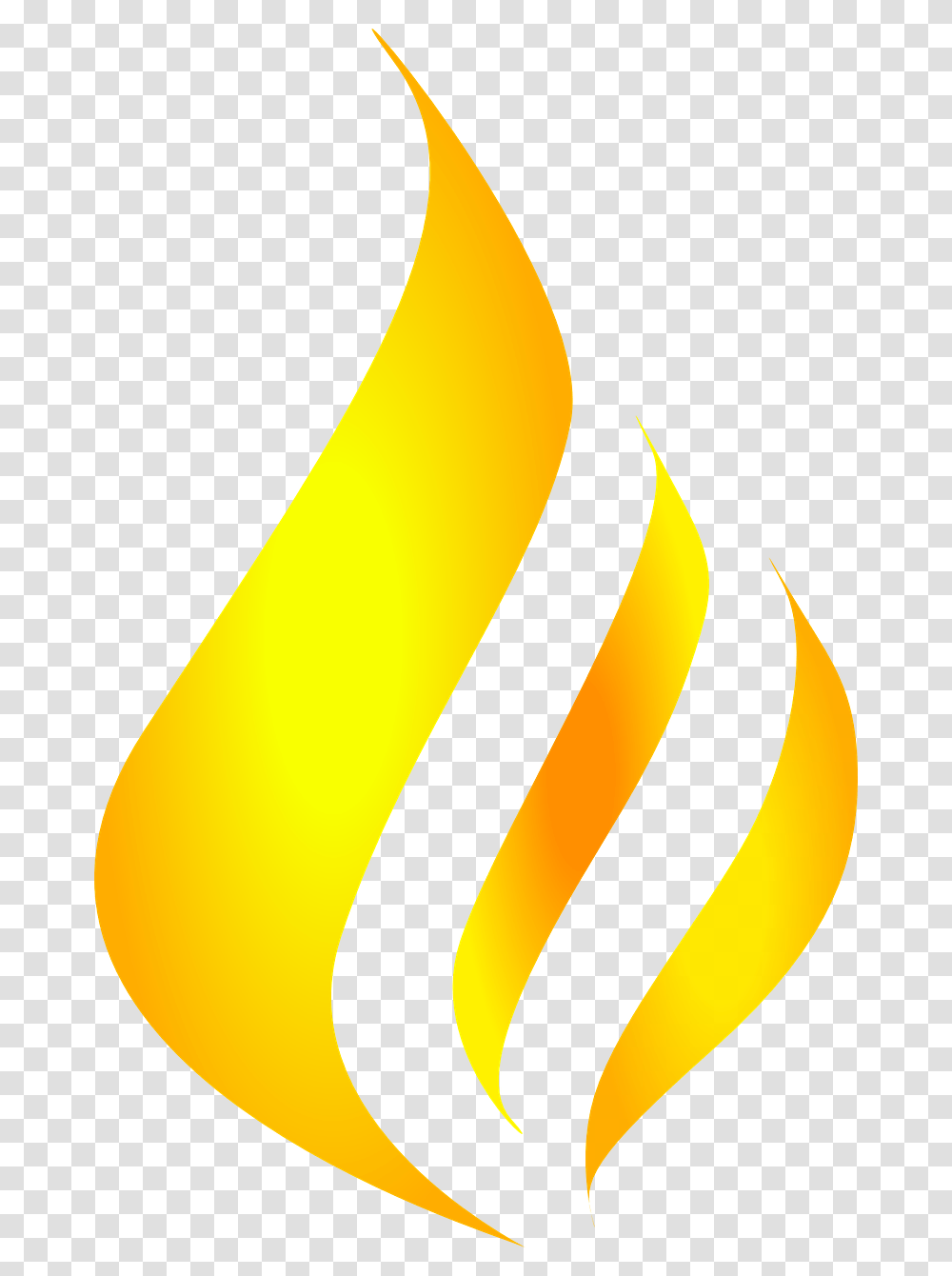 Gold Flame Symbol, Banana, Fruit, Plant, Food Transparent Png