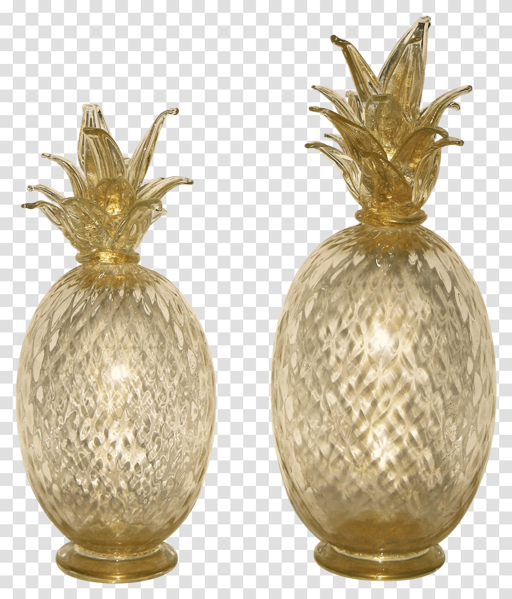 Gold Fleck And Glass Murano Pineapple Transparent Png