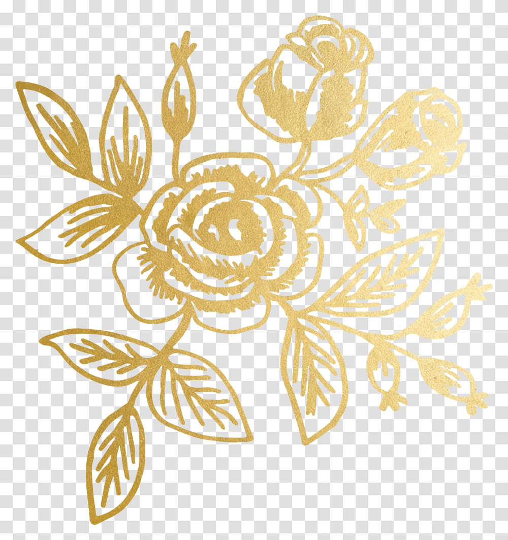 Gold Floral Pattern Image Gold Floral, Floral Design, Graphics, Art, Stencil Transparent Png
