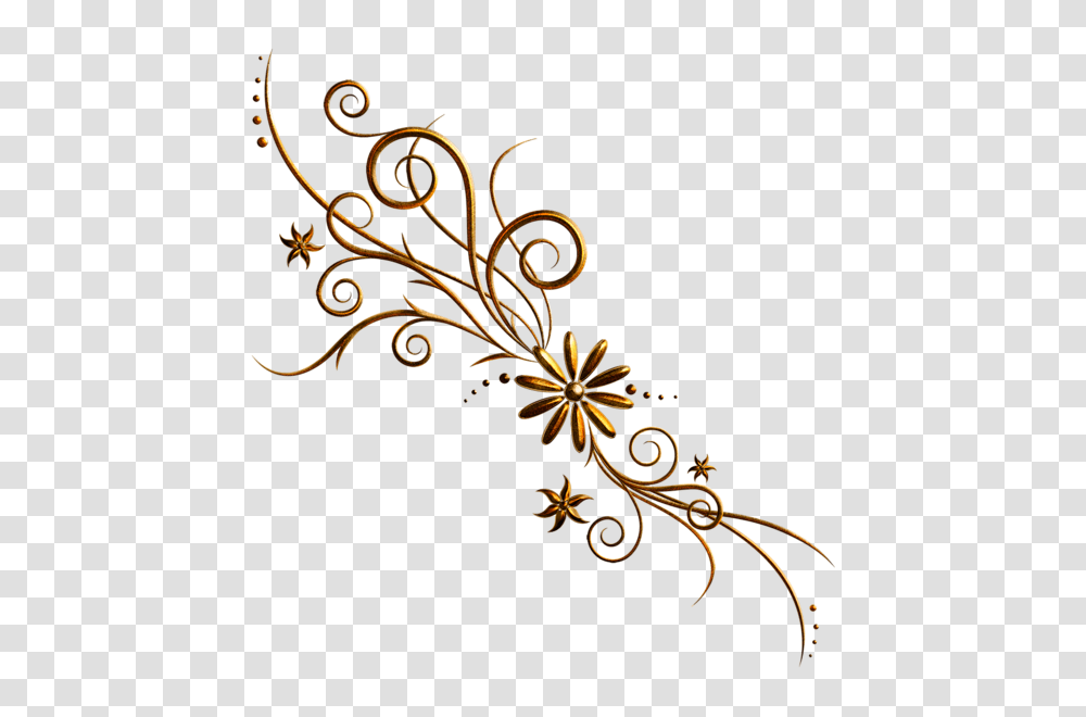 Gold Floral Vector Image, Floral Design, Pattern Transparent Png