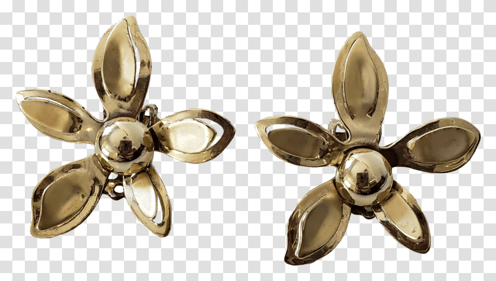Gold Flower Clip Solid, Machine, Propeller, Bronze, Ceiling Fan Transparent Png