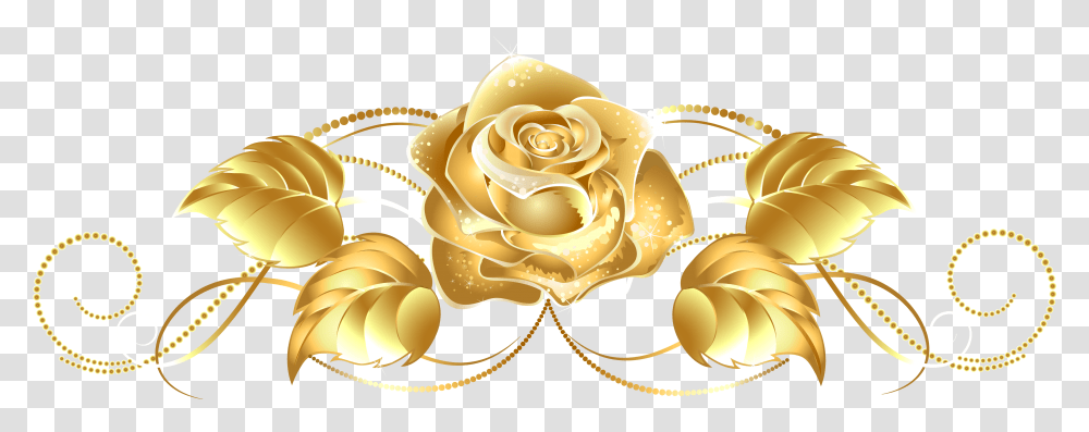 Gold Flower Clipart Gold Flowers Clip Art, Rose, Plant, Blossom, Fungus Transparent Png