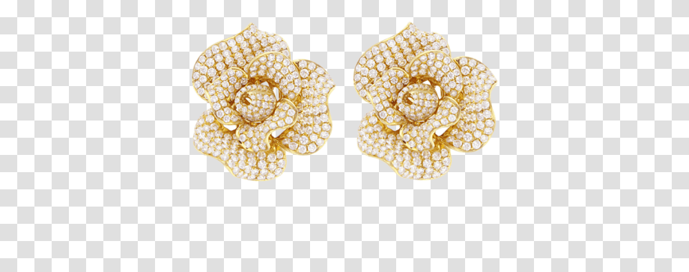 Gold Flower Earrings, Accessories, Accessory, Jewelry, Brooch Transparent Png