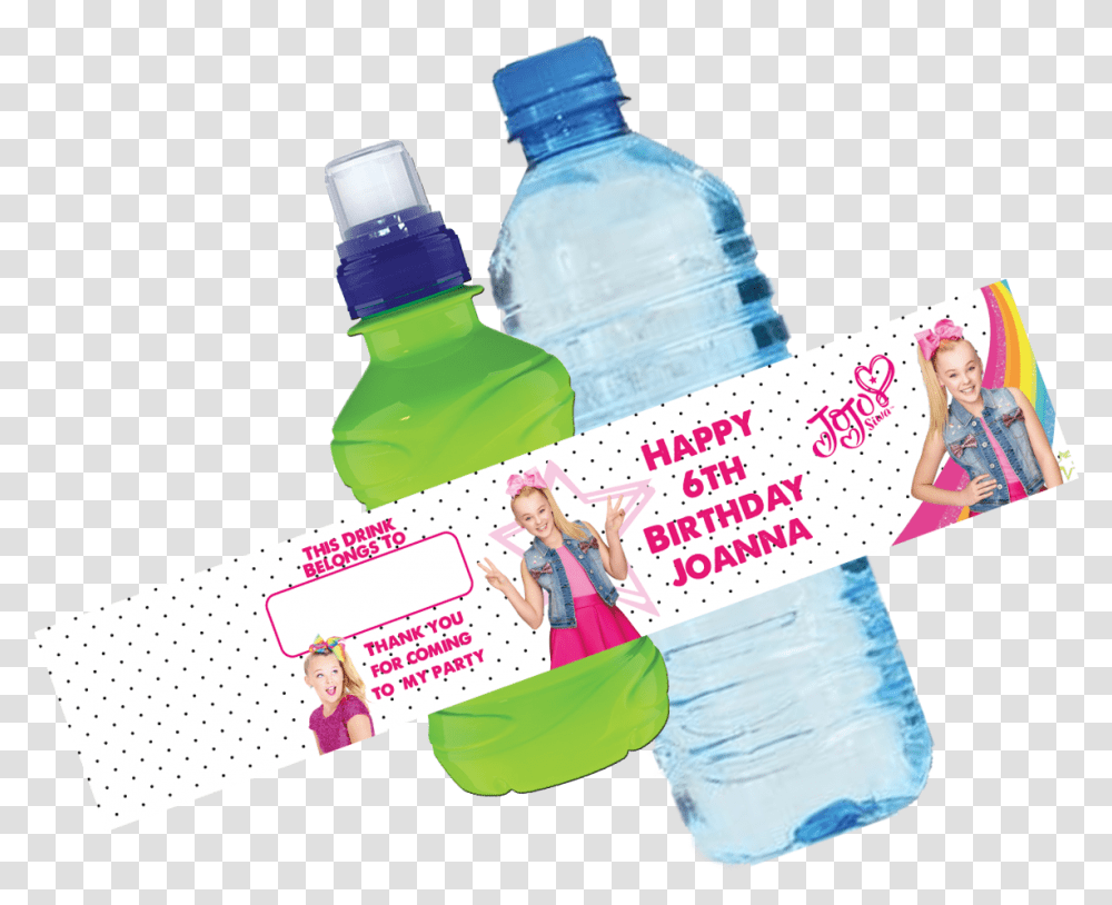 Gold Foil Baby Shark Bottle Water, Person, Human, Label Transparent Png