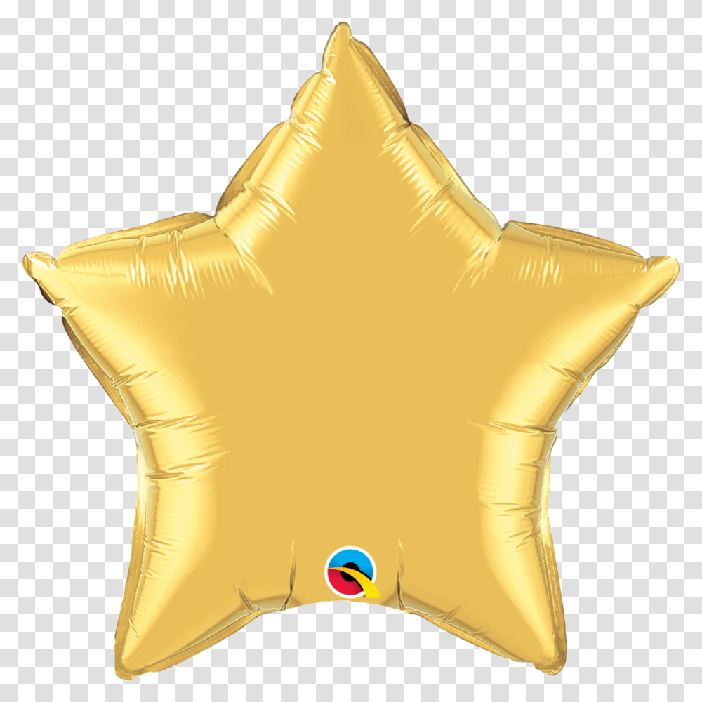Gold Foil Picture Star Foil Balloon, Pillow, Cushion, Symbol, Star Symbol Transparent Png
