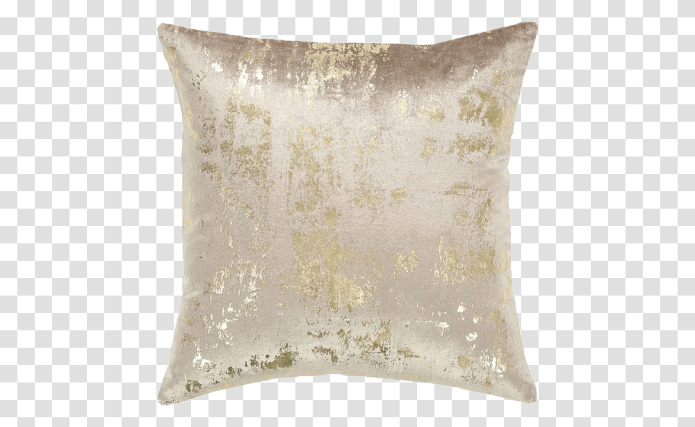 Gold Foil Velvet Pillow Cushion, Rug Transparent Png