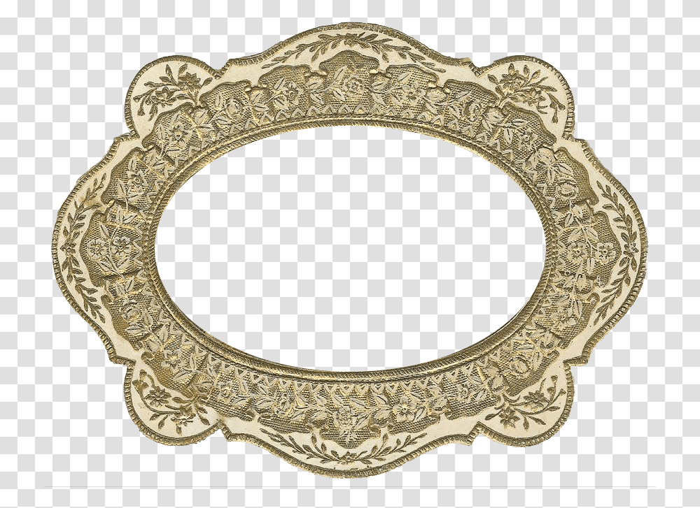 Gold Frame Antique, Oval Transparent Png