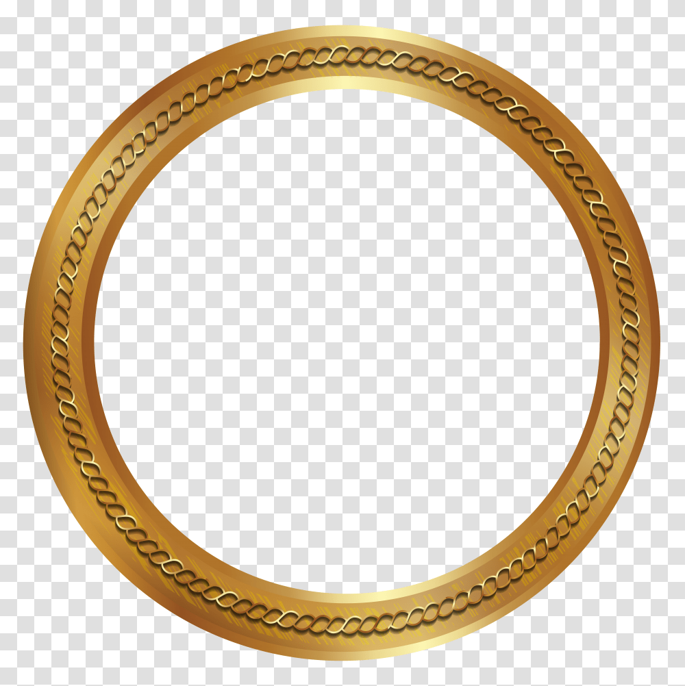 Gold Frame Border Round Clip Art Transparent Png