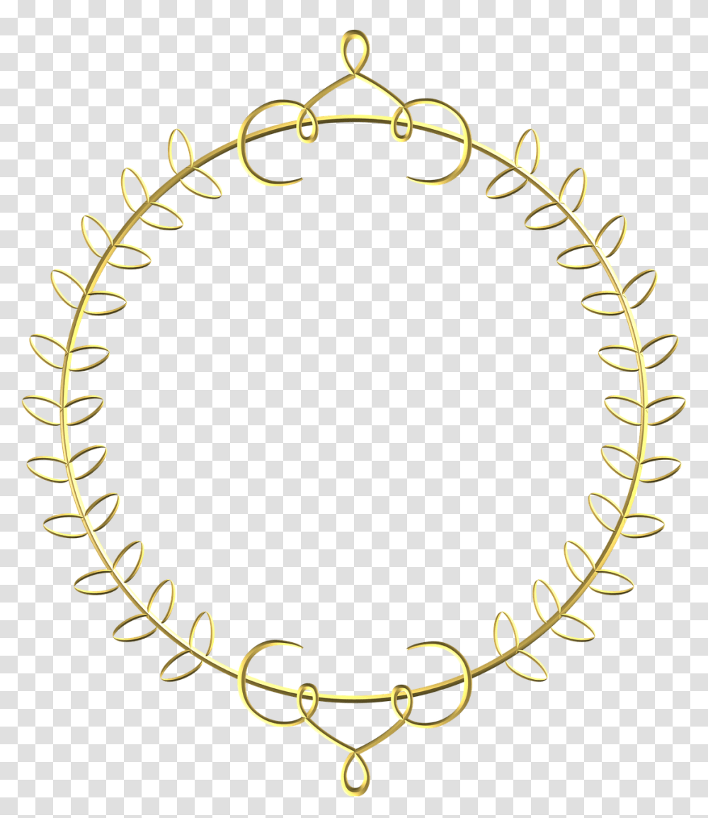 Gold Frame Circle Border Decoration, Oval, Bracelet, Jewelry, Accessories Transparent Png