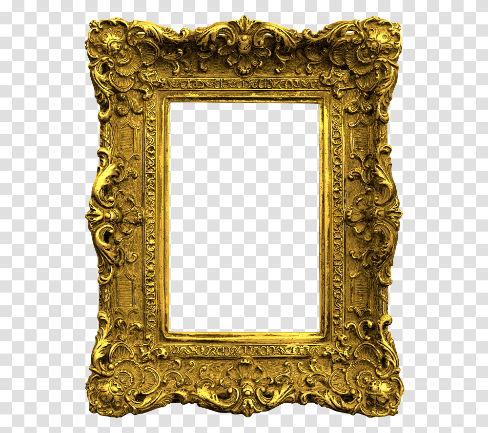 Gold Frame Free Download Old Picture Frame, Rug, Mirror, Bronze Transparent Png